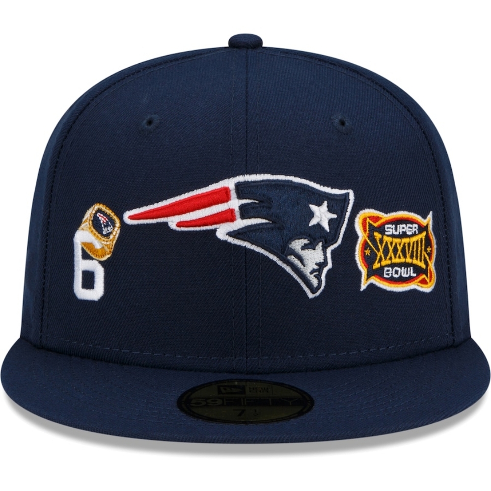 NewEra. New England Patriots 6x Super Bowl Champions. Size 7 3/8.